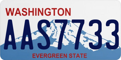 WA license plate AAS7733