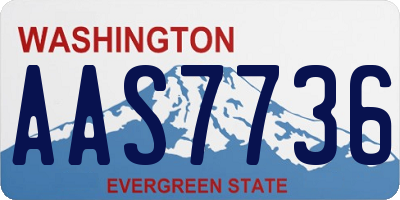 WA license plate AAS7736
