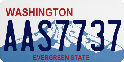 WA license plate AAS7737