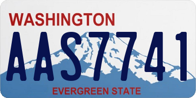 WA license plate AAS7741