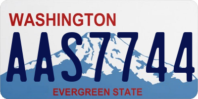 WA license plate AAS7744