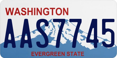 WA license plate AAS7745