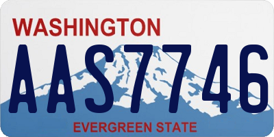WA license plate AAS7746