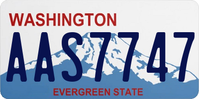 WA license plate AAS7747