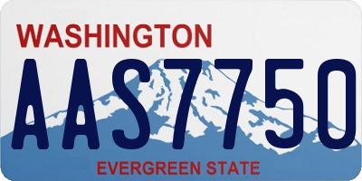 WA license plate AAS7750