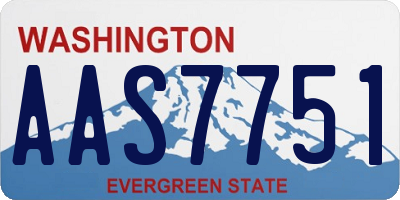 WA license plate AAS7751