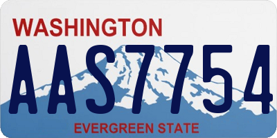 WA license plate AAS7754