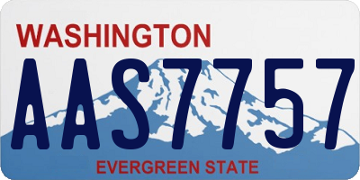 WA license plate AAS7757