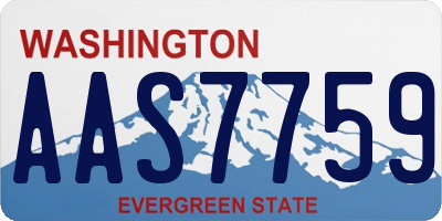 WA license plate AAS7759