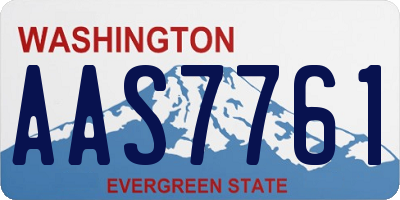WA license plate AAS7761