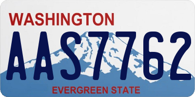 WA license plate AAS7762