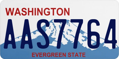 WA license plate AAS7764