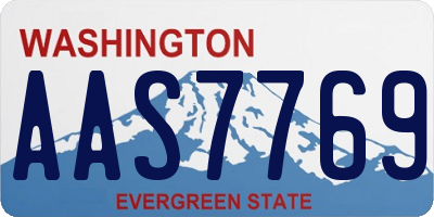 WA license plate AAS7769