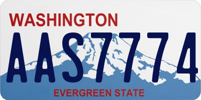 WA license plate AAS7774
