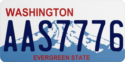 WA license plate AAS7776