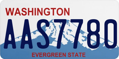 WA license plate AAS7780