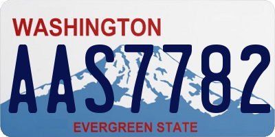 WA license plate AAS7782