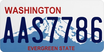 WA license plate AAS7786