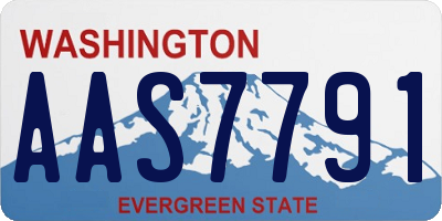 WA license plate AAS7791