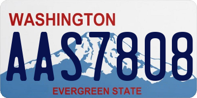 WA license plate AAS7808
