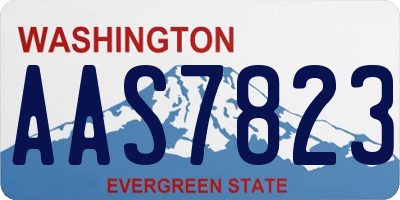 WA license plate AAS7823