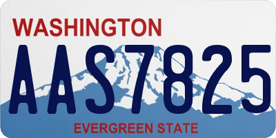 WA license plate AAS7825