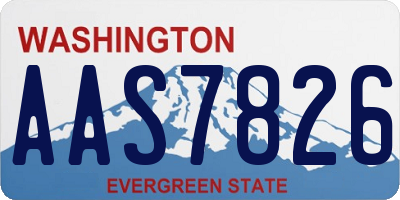 WA license plate AAS7826