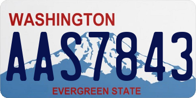 WA license plate AAS7843