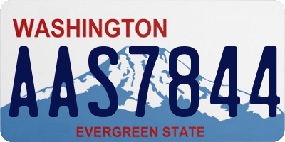 WA license plate AAS7844
