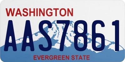 WA license plate AAS7861
