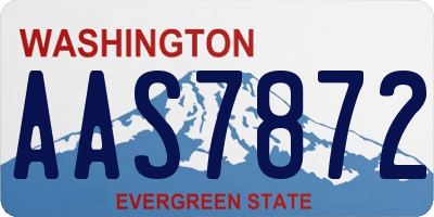 WA license plate AAS7872