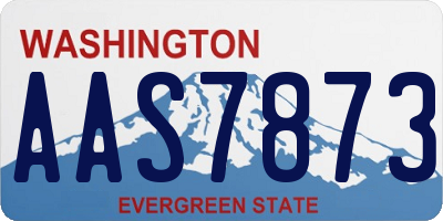 WA license plate AAS7873