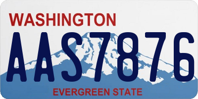WA license plate AAS7876