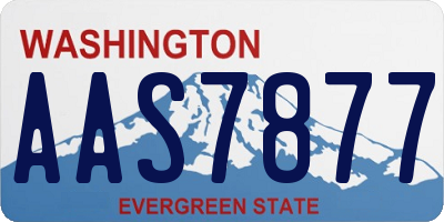 WA license plate AAS7877