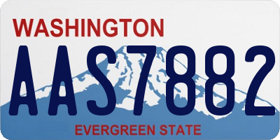 WA license plate AAS7882