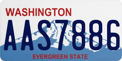 WA license plate AAS7886