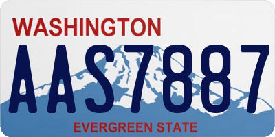 WA license plate AAS7887