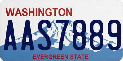 WA license plate AAS7889
