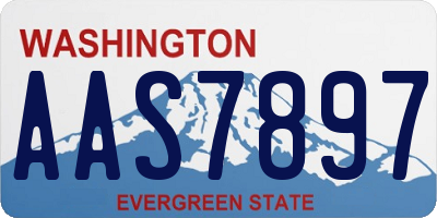 WA license plate AAS7897