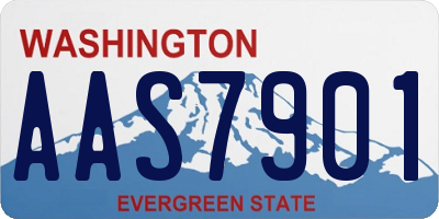 WA license plate AAS7901