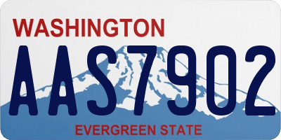 WA license plate AAS7902