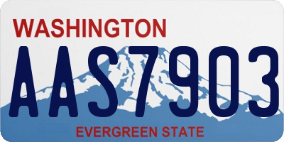 WA license plate AAS7903