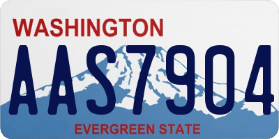 WA license plate AAS7904