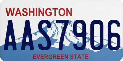 WA license plate AAS7906