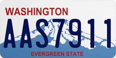 WA license plate AAS7911