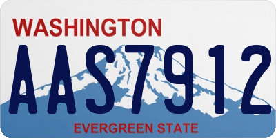 WA license plate AAS7912