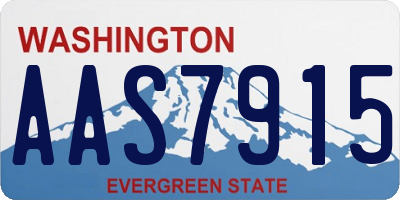 WA license plate AAS7915