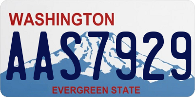 WA license plate AAS7929