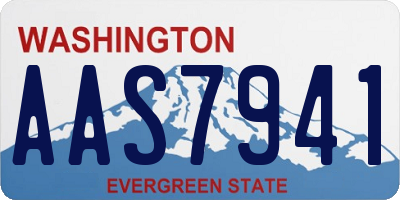 WA license plate AAS7941