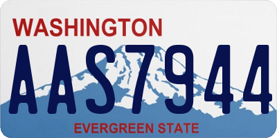 WA license plate AAS7944